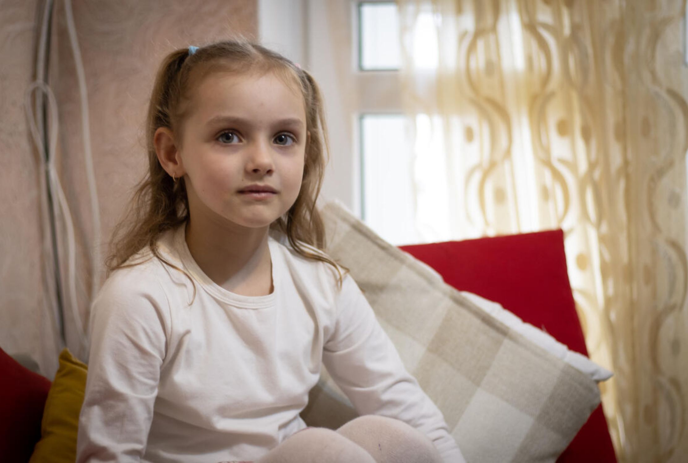 Ukrainian girl refugee