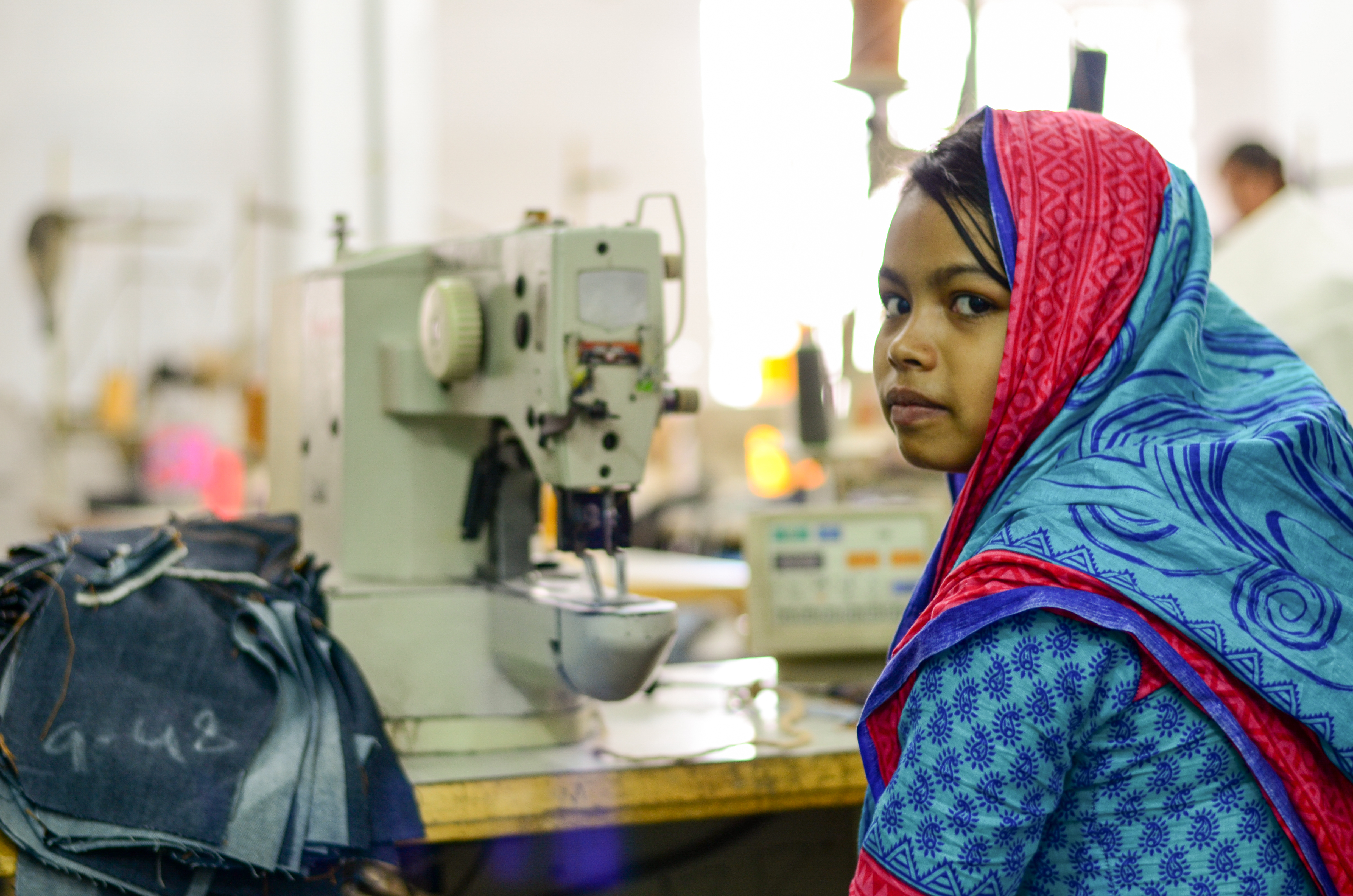 Bithi making clothes