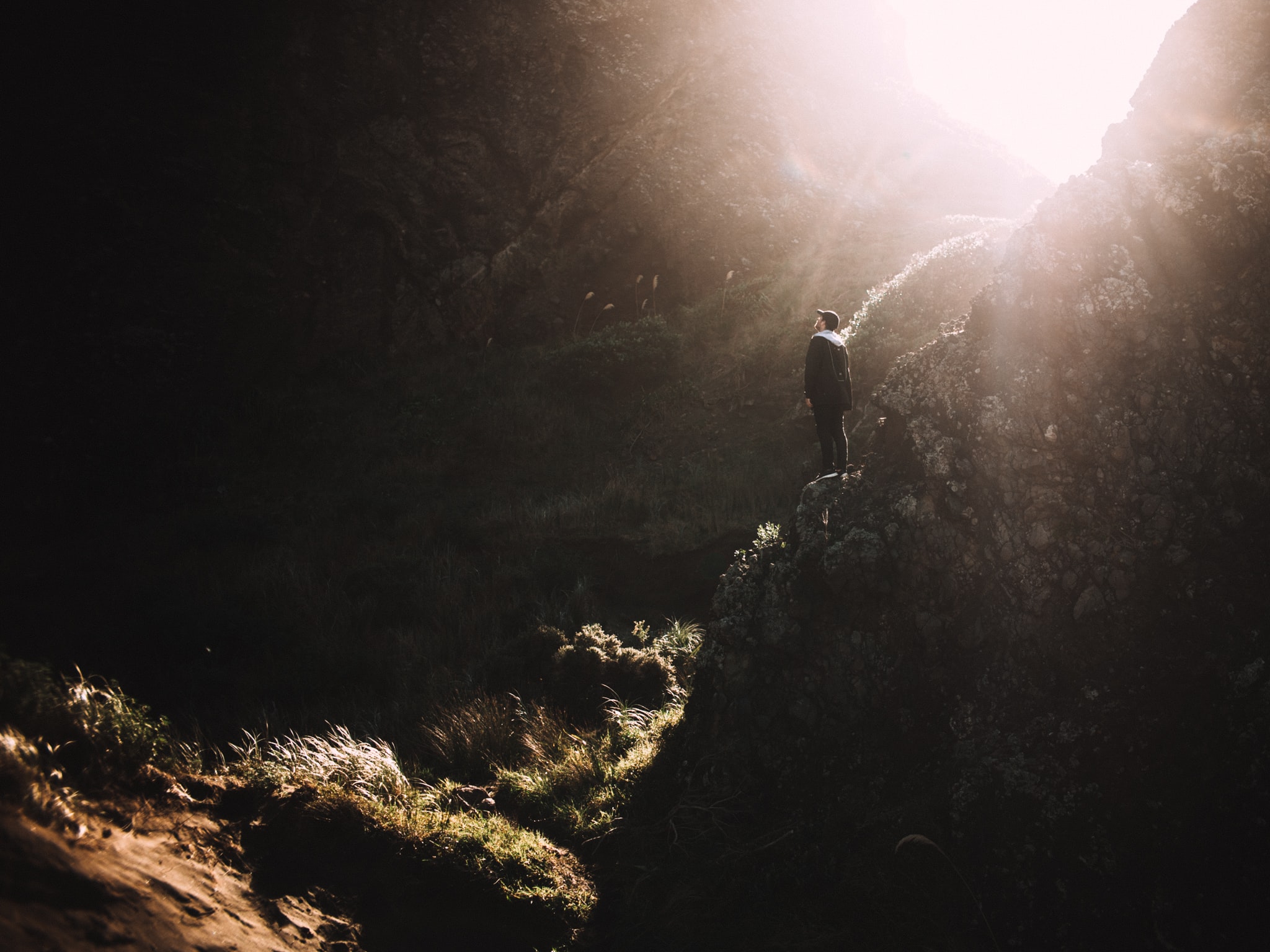 Light shining into a dark place