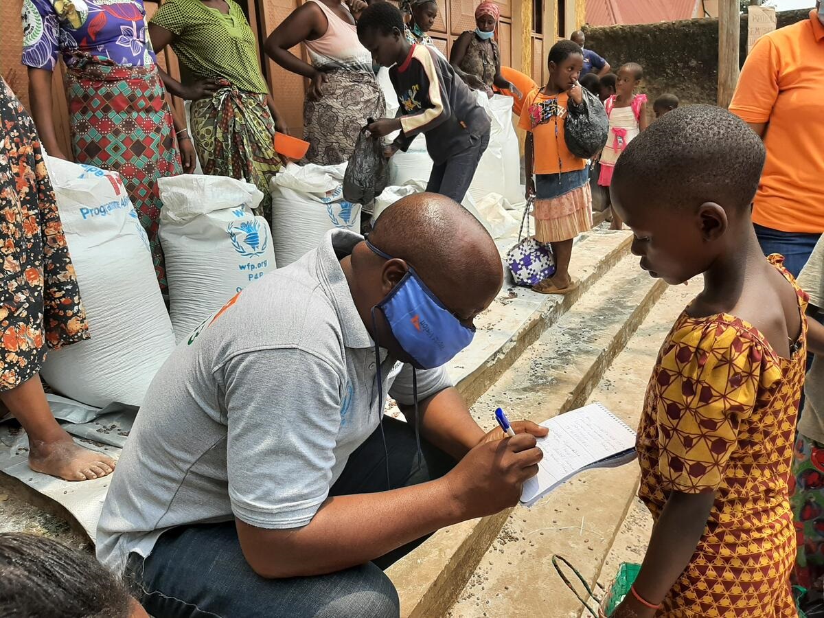 Young girl collecting nutritious food.