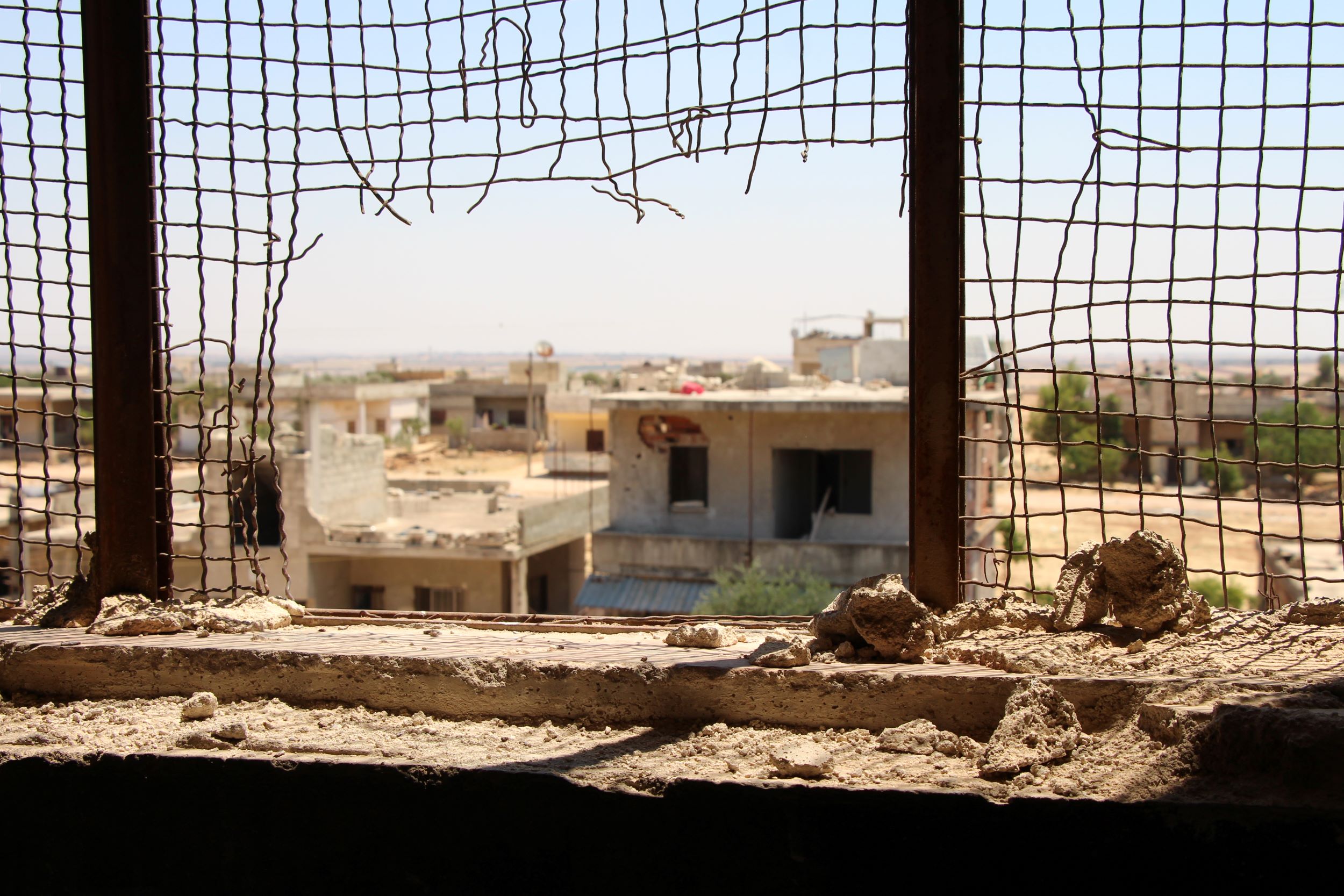 Damaged school building in Syria