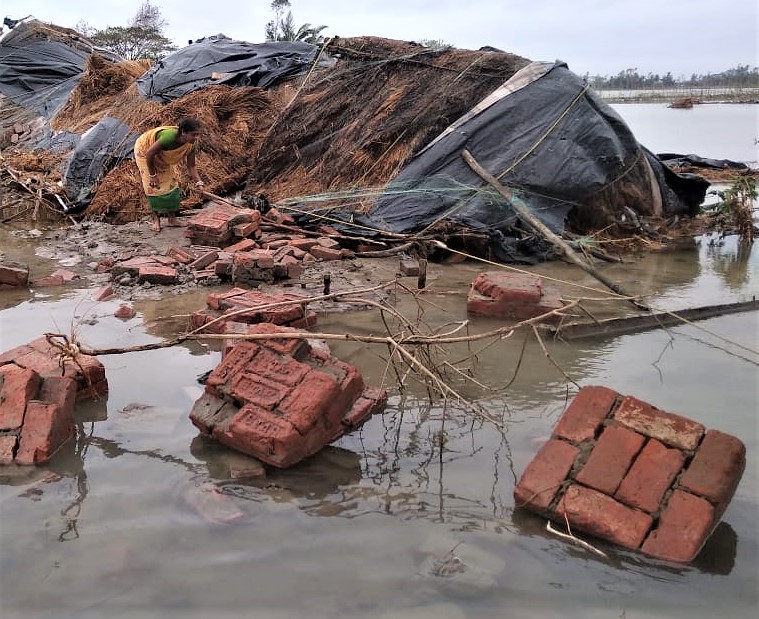Homes washed away